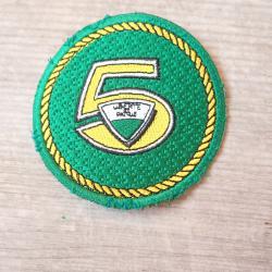 Insigne, patch Vaudois Libert&eacute; et Patrie SUISSE 5&egrave;me escadron. Liser&eacute; jaune
