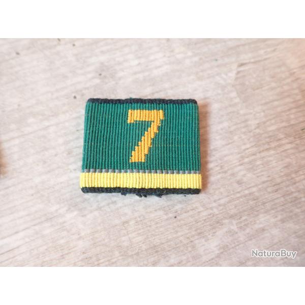 Passant, insigne d'�paule, �paulette, grade suisse. R�giment 7
