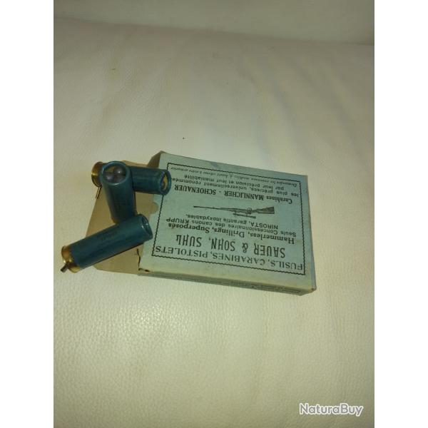 boite  cartouche collection a broche en  calibre 12   chevrotine  9  grains