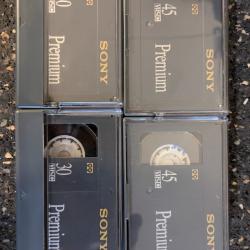 Lot de cassettes VHS cam&eacute;scope