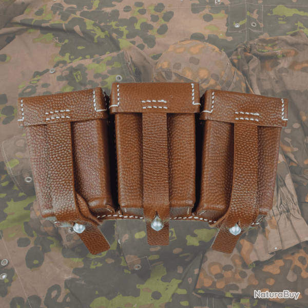 Cartouchi�re / Porte Chargeur Mauser 98K Marron - Militaria WW2 Paire (x2)