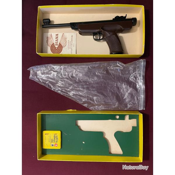 Pistolet � plomb DIANA mod�le 5 avec bo�te d'origine quasi neuf.