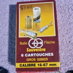 Cartouches de chasse balles fl&egrave;ches Sauvestre.