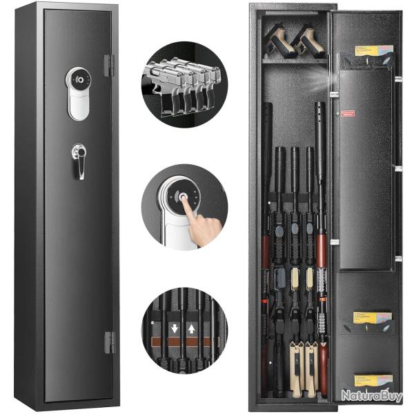 Coffre Fort 5 Fusils SmartSafe - Biometrique et Alarme | TXC ARMEMENT