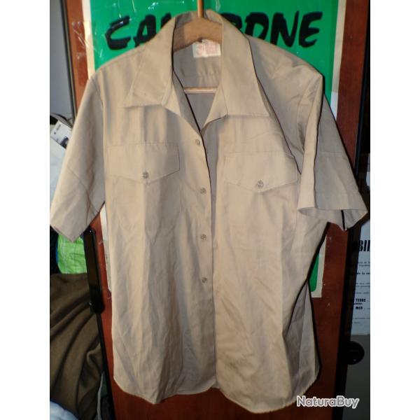 ARMEE AMERICAINE : CHEMISE MILITAIRE U.S MARINES CORPS DE L'ARMEE AMERICAINE  ,Taille LARGE OU 41-42