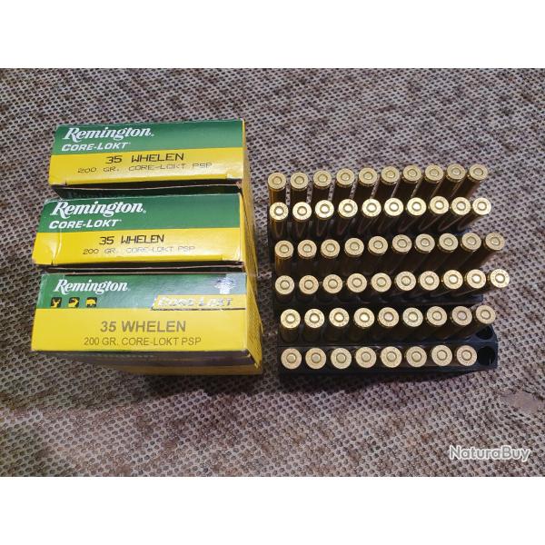 57 cartouches REMINGTON de 35 WHELEN � balle CORE LOCKT PSPS de 200 grs