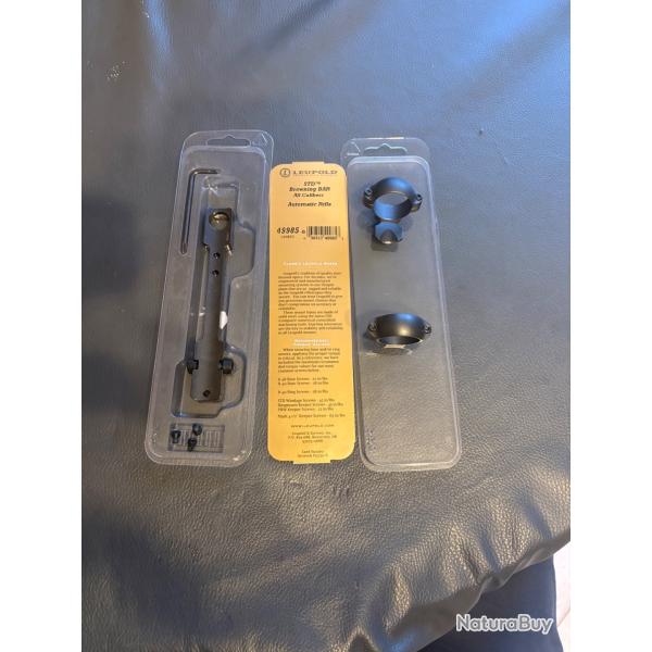 Montage STD Leupold+collier 25.4 pour browning BAR