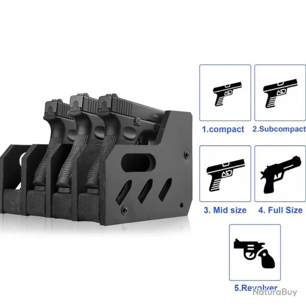 Ratelier Arme de poing - 4 Emplacements R�glables | TXC ARMEMENT
