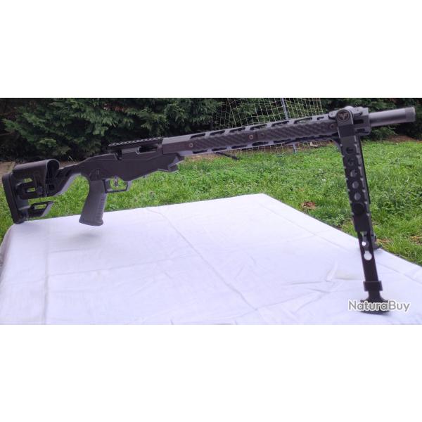 Pack Carabine 22LR RUGER Precision Rimfire 46cm noire avec silencieux, bipied et rail-cover M-Lok