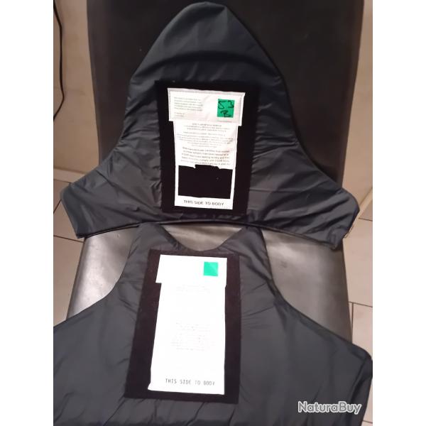 Ench�re lot de 2 plaques balistiques contre les armes de poings et les lames AEGIS 50X34 et 49x32 cm