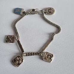 Bracelet Argent Mixte Vintage avec Armoiries 5 Villes Allemagne et Prusse