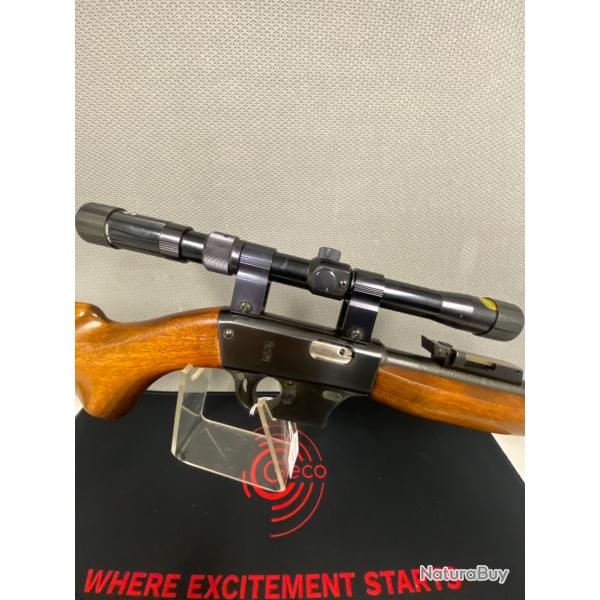 carabine UNIQUE X51 BIS calibre 22lr avec lunette TASCO 3.9X35 et silencieux d'�poque