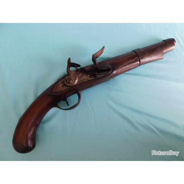 PISTOLET D'ARCON REGLEMENTAIRE Mle 1763 MANUFACTURE DE LIBREVILLE CAVALERIE REVOLUTION