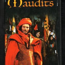 Les Rois Maudits - Georges Marchal, Jean Piat - Coffret de 3 VHS - cassette vid&eacute;o vhs K7.