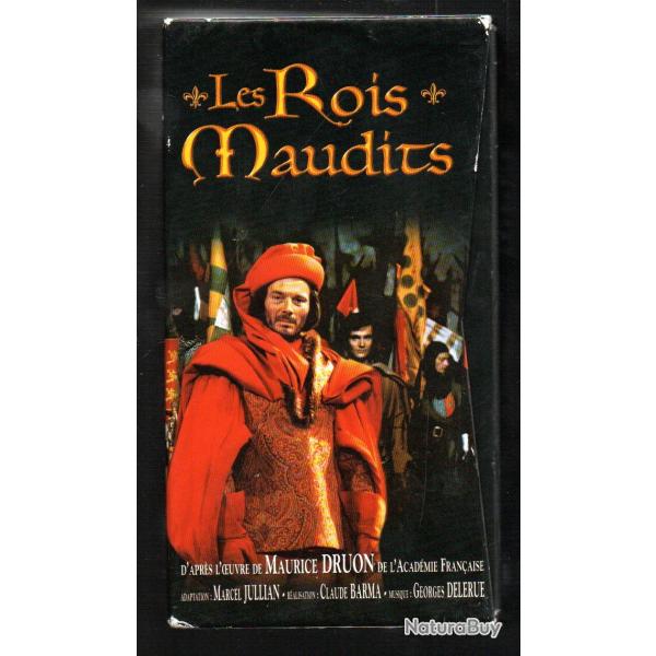 Les Rois Maudits - Georges Marchal, Jean Piat - Coffret de 3 VHS - cassette vid�o vhs K7.