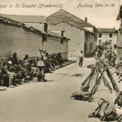 CPA - Rast in st. Souplet ( Frankreich ) Feldzug 1914|15|16 -N&deg; 7552