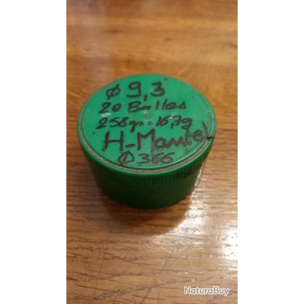 Lot de 20 ogives H-MANTEL Cal. 9,3