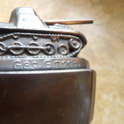 cendrier char panzer Allemand marqu&eacute; Ges Gesch R&eacute;gul tube laiton 34