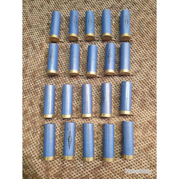 20 cartouches anciennes cal 12 � broche douilles GEVELOT