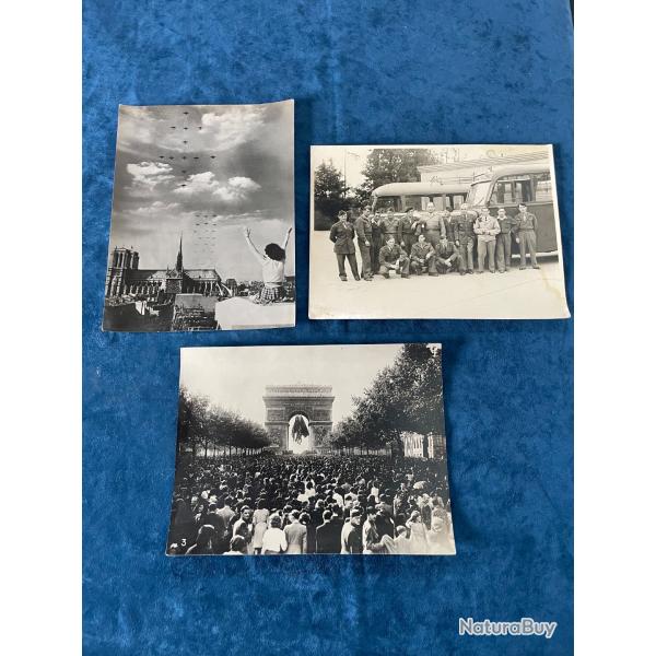 Lot de photos lib�ration de Paris certifi�es