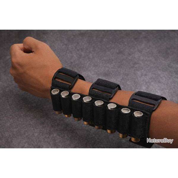 Support Avant-Bras 8 Cartouches - Nylon 600D Haute R�sistance - Couleur noir