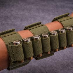 Support Avant-Bras 8 Cartouches - Nylon 600D Haute R&eacute;sistance - Couleur kaki