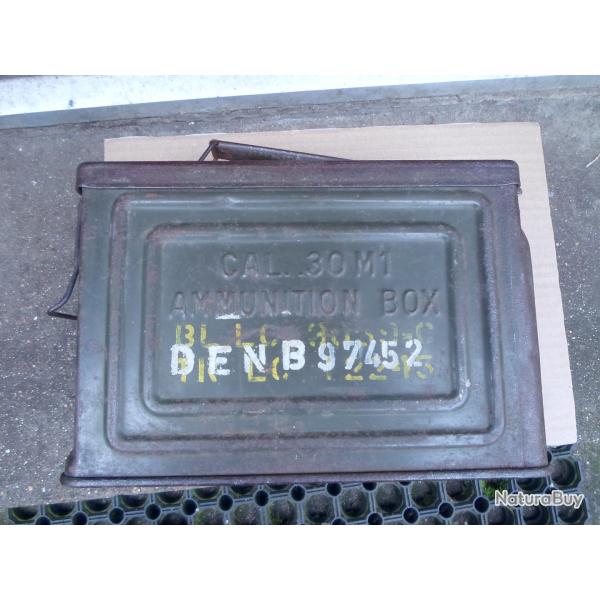 CAISSE A MUNITIONS ARMEE US POUR  CALIBRE 30