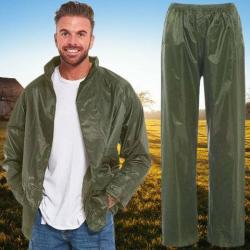 Ensemble veste et pantalon imperm&eacute;able  Olive