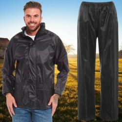 Ensemble veste et pantalon imperm&eacute;able  Noir