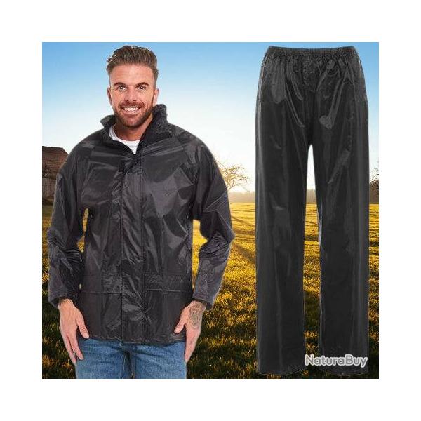 Ensemble veste et pantalon imperm�able  Noir