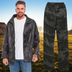 Ensemble veste et pantalon imperm&eacute;able  Camouflage Fonc&eacute;e
