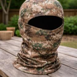 Cagoule Int&eacute;grale Outdoor - Balaclava Respirante - Couleur jungle digital