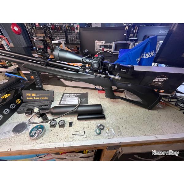 Superbe ensemble carabine M25 PCP Snowpeak 5,5mm moins de 20 joules cat�gorie D