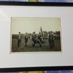 Photo d'EBERTH (voir tampon)- C&eacute;r&eacute;monie militaire &agrave; Kassel, &agrave; laquelle participe le Mar&eacute;chal Go&euml;ring