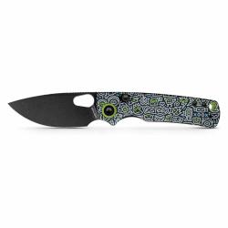 Couteau Vosteed Porcupine Doodle Monster Lame Acier 14C28N Blk Manche G10 White Top Liner VOSA2619