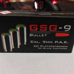 Cartouches a Blanc 9MM PAK GSG 9