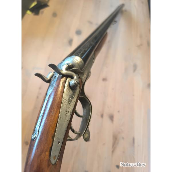 Fusil juxtapos� � chiens ext�rieurs - calibre 12/65 - Saint-�tienne fn XIXe