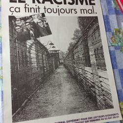 Affiche Libertaire - Le racisme &ccedil;a finit toujours mal - 55 X 42 cms