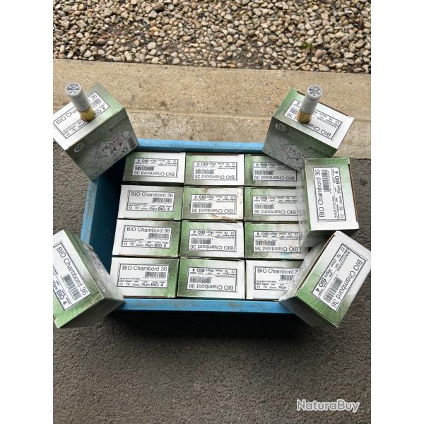 Lot cartouche 36g plomb de 4 bourre biod�gradable � jupe