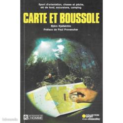 Carte et boussole, pour marche, course, orientation, chasse...