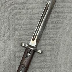 Ba&iuml;onnette Carcano M38 4&eacute;me Type Fixe D'origine Italie WW2