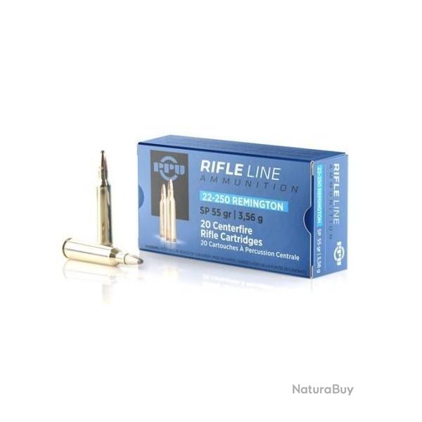 Munitions PARTIZAN calibre 22-250 Rem Softpoint 55gr - 3.6g x20