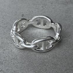 Bague HERMES neuve en argent - chaine d'ancre - taille 59 - Herm&egrave;s