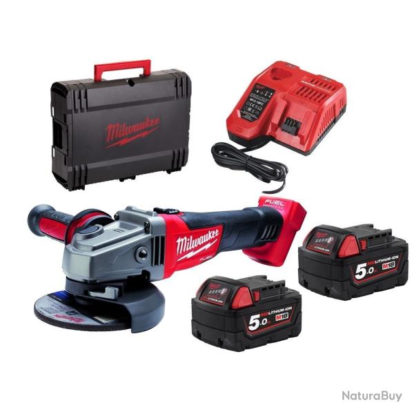 Milwaukee M18 FSAG125XB-502X Meuleuse d'angle sans-fil - 18V Li-ion - (2 x 5,0 Ah) - 125mm