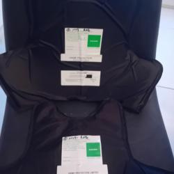 Ench&egrave;re lot de 2 plaques balistiques contre les armes de poings et les lames 45X35 cm