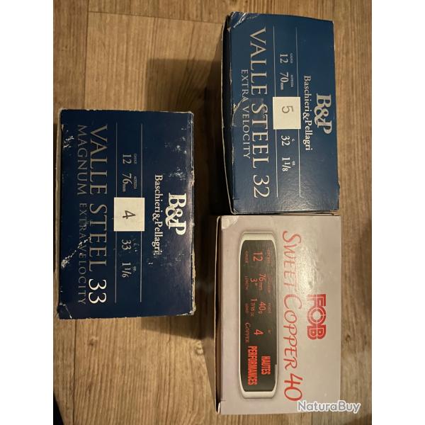 Lot de cartouches acier /cuivre