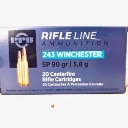 1 Boite de Balles Partizan Calibre 243 Win 90gr SP
