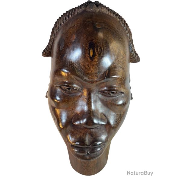 Imposante Sculpture d'Afrique t�te ancienne