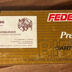 36 cartouches Federal 338 win mag - 210 grains (Nosler Partition)