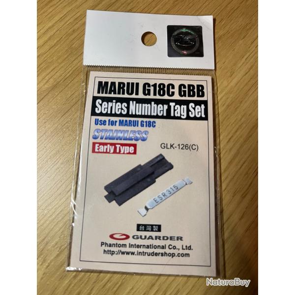 Guarder GLK-126(C) Series Number Tag Set - Marui G18C - Neuf